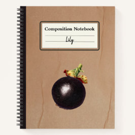 Mangosteen Illustratie Gepersonaliseerde Comp Notitieboek