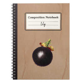  Mangosteen Illustratie Gepersonaliseerde Comp Notitieboek