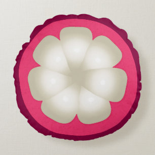 Mangosteen stylized Exotic Fruit Slice Rond Kussen