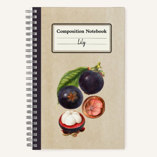 Mangosteens gepersonaliseerde compositie Notitieboek (Voorkant)