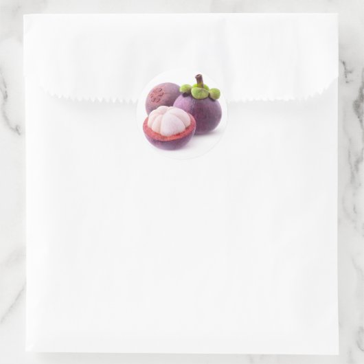 Mangosteens Ronde Sticker (Tas)