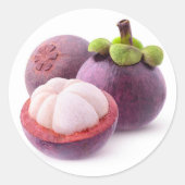 Mangosteens Ronde Sticker (Voorkant)
