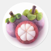 Mangosteens Ronde Sticker (Voorkant)