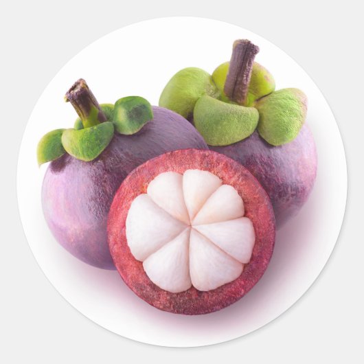 Mangosteens Ronde Sticker (Voorkant)
