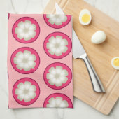 Mangosteenvrucht gestileerde fruitplakjes theedoek (Quarter Fold)