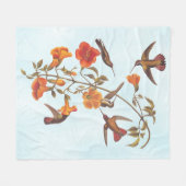 Mangrove Hummingvogels met Oranje trompetbloemen Fleece Deken (Voorkant (Horizontaal))