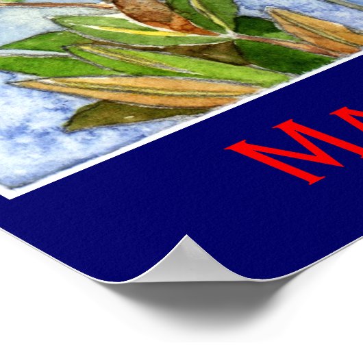 Mangrove Island Heron Poster (Hoek)