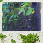 Mangrove Lagoon met Zeeen druiven Theedoek (Gevouwen)