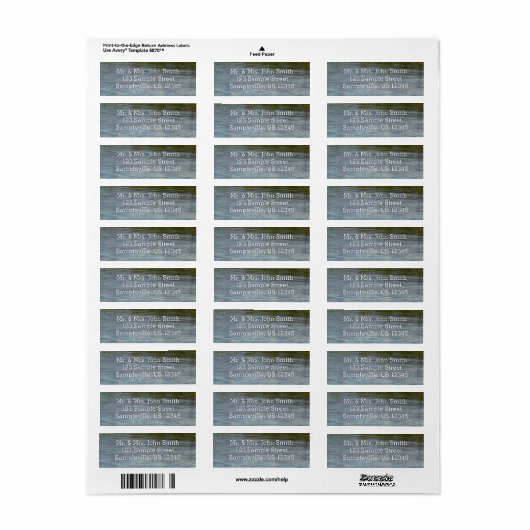 Mangrove Lagoon Water Blue Etiket (Full Sheet)