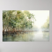 Mangrove Marvel: Waterverf van levendige mangroven Poster (Voorkant)
