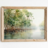 Mangrove Marvel: Waterverf van levendige mangroven Poster