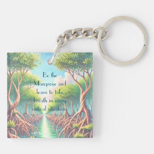 Mangrove & offerte sleutelhanger (Achterkant)