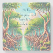 Mangrove & offerte stenen onderzetter (Voorkant)