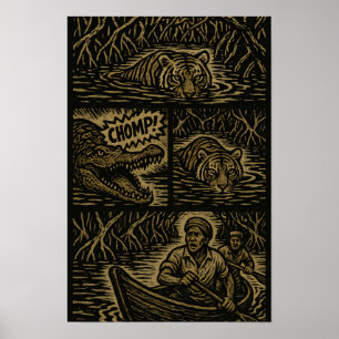 Mangrove Roofdier Strip Poster