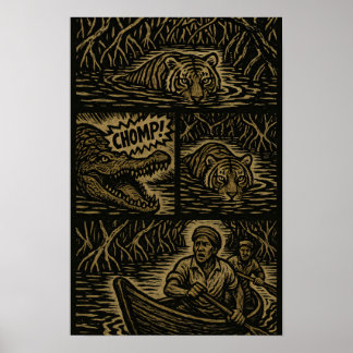 Mangrove Roofdier Strip Poster