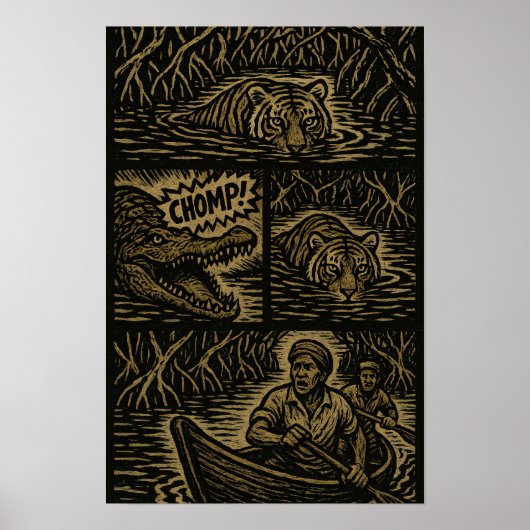 Mangrove Roofdier Strip Poster (Voorkant)