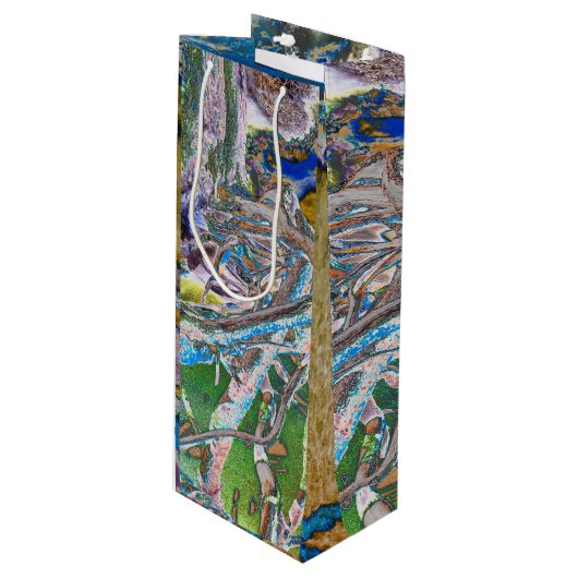 Mangrove Root Wine Gift Bag Wijn Cadeautas (Voorkant Gekanteld)