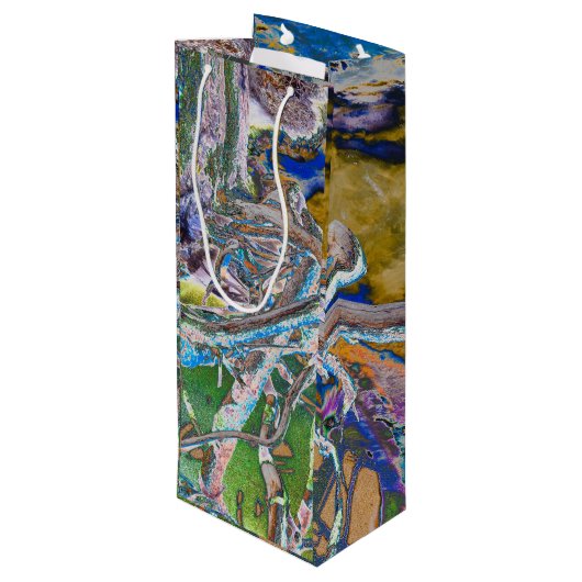 Mangrove Root Wine Gift Bag Wijn Cadeautas (Achterkant Gekanteld)