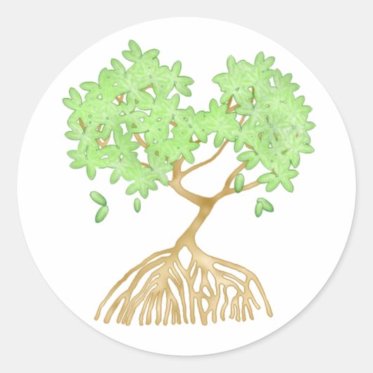 Mangrove Tree Ronde Sticker (Voorkant)