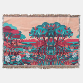 Mangrove Wetland Deken – Hedendaagse Folk Art