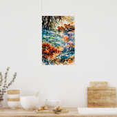 Mangrove-wildlife in watercolor-kunst poster (Keuken)