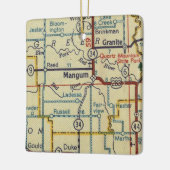 Mangum OK Retro Keramisch Ornament (Links)