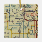 Mangum OK Retro Keramisch Ornament (Voorkant)