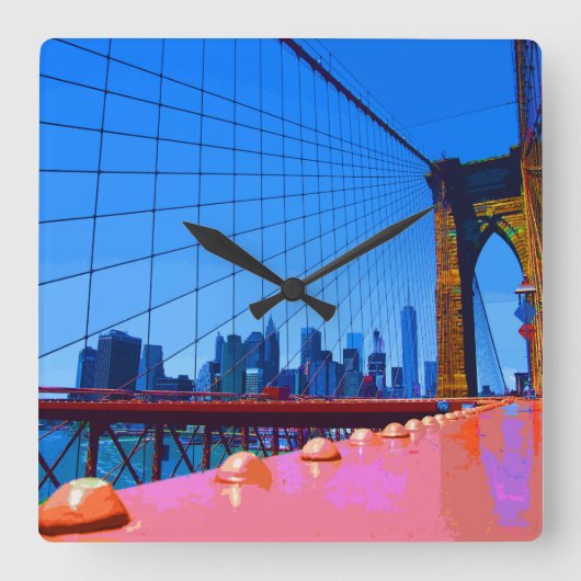 Manhattan 3000 vierkante klok (Voorkant)