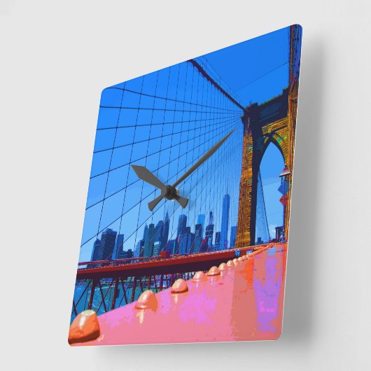 Manhattan 3000 vierkante klok (Hoek)