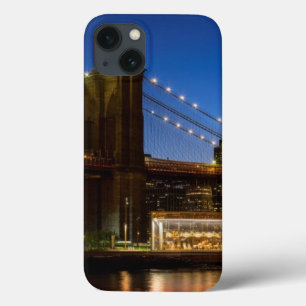 Manhattan and Brooklyn Bridge bij schemering Case-Mate iPhone Case