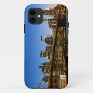 Manhattan and Brooklyn Bridge bij schemering Case-Mate iPhone Case