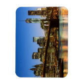 Manhattan and Brooklyn Bridge bij schemering Magneet (Verticaal)