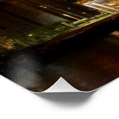 Manhattan and Brooklyn Bridge bij schemering Poster (Hoek)