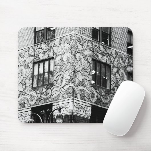 Manhattan Art Deco leafy frieze mousepad Muismat (Met muis)