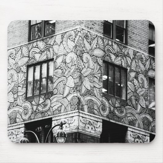 Manhattan Art Deco leafy frieze mousepad Muismat (Voorkant)