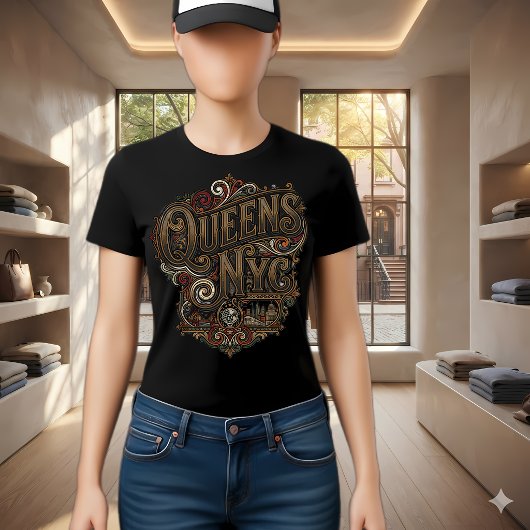 Manhattan Art Deco Silhouette Embleem T-shirt