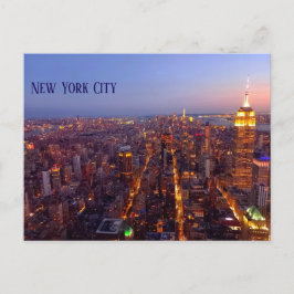 Manhattan at dusk - Empire State Bulding to WTC Briefkaart