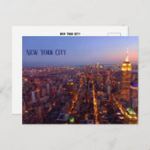 Manhattan at dusk - Empire State Bulding to WTC Briefkaart (Voorkant / Achterkant)