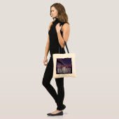 Manhattan at Night, Brooklyn Bridge, East River Tote Bag (Voorkant (model))