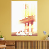 Manhattan Avond Canvas Afdruk (Insitu (Woonkamer))