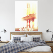 Manhattan Avond Canvas Afdruk (Insitu (Slaapkamer))