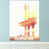 Manhattan Avond Canvas Afdruk (Insitu (Houten vloer))