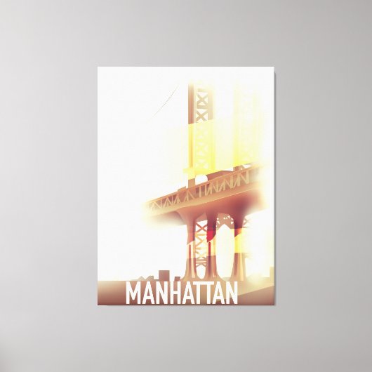 Manhattan Avond Canvas Afdruk (Voorkant)