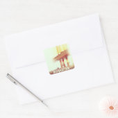 Manhattan Avond Vierkante Sticker (Envelop)