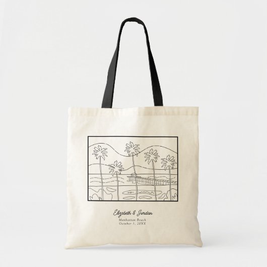 Manhattan Beach Bruiloft Welkom Tote Bag (Voorkant)