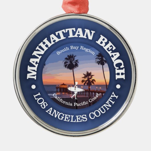 Manhattan Beach (C) Metalen Ornament (Voorkant)