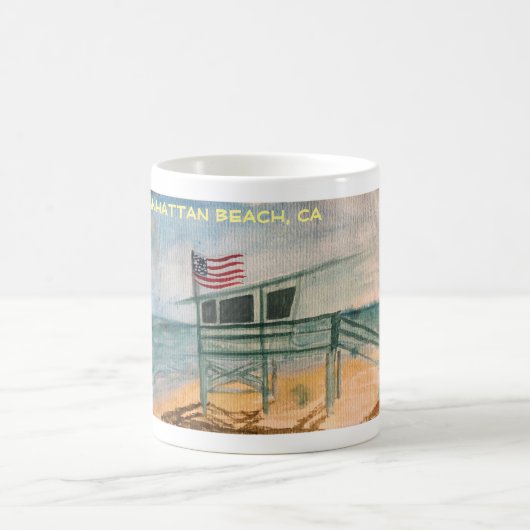 Manhattan Beach, CA Coffee/Tea Mok (Center)