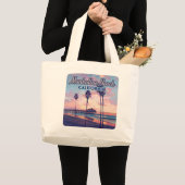 Manhattan Beach California Los Angeles Retro Grote Tote Bag (Voorkant (product))