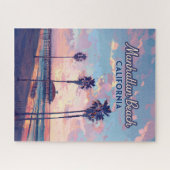 Manhattan Beach California Los Angeles Retro Legpuzzel (Horizontaal)