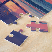 Manhattan Beach California Los Angeles Retro Legpuzzel (Zijkant)